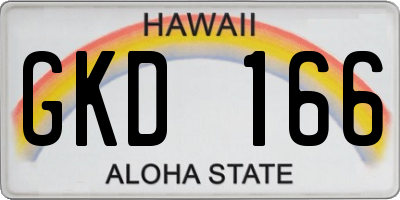 HI license plate GKD166