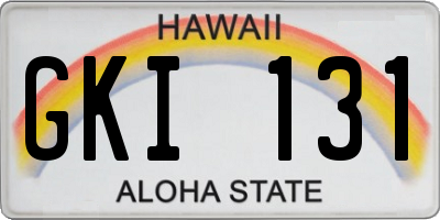 HI license plate GKI131