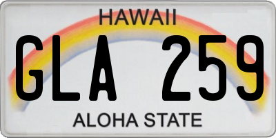 HI license plate GLA259