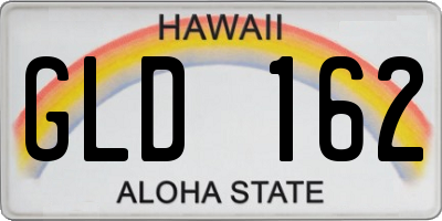 HI license plate GLD162