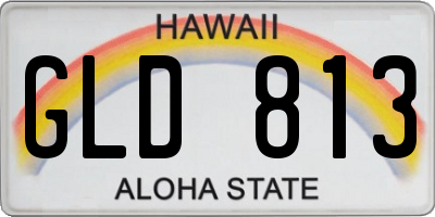 HI license plate GLD813