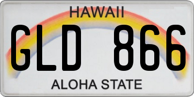 HI license plate GLD866
