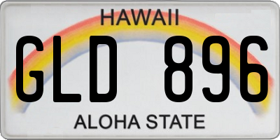 HI license plate GLD896