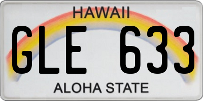 HI license plate GLE633