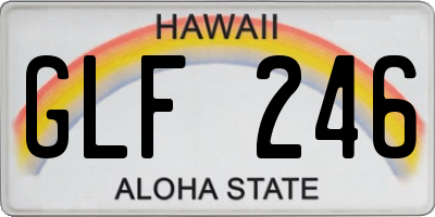 HI license plate GLF246