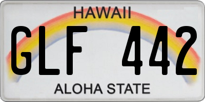 HI license plate GLF442