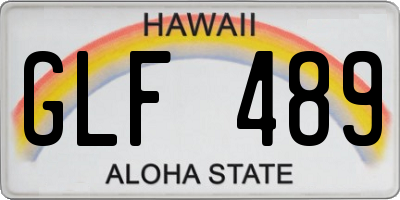 HI license plate GLF489
