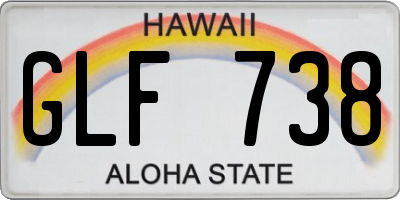 HI license plate GLF738