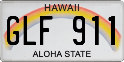 HI license plate GLF911