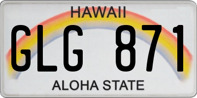 HI license plate GLG871