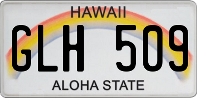 HI license plate GLH509