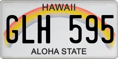 HI license plate GLH595