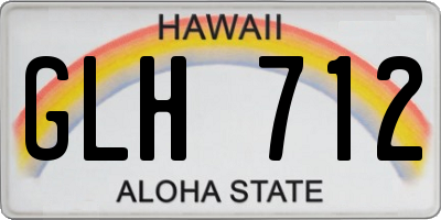 HI license plate GLH712