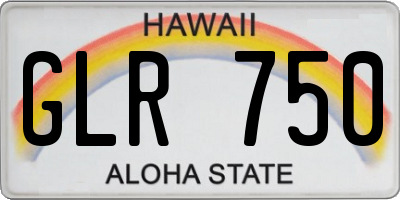 HI license plate GLR750