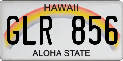 HI license plate GLR856