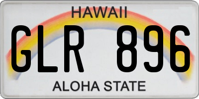 HI license plate GLR896