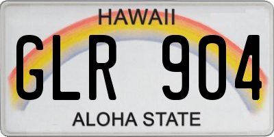 HI license plate GLR904