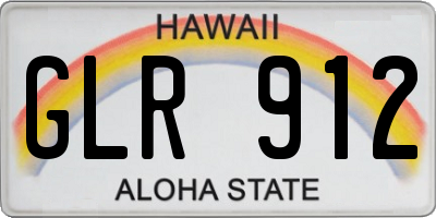 HI license plate GLR912