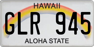 HI license plate GLR945