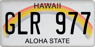 HI license plate GLR977