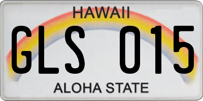 HI license plate GLS015