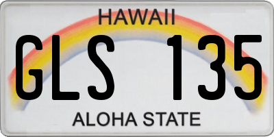 HI license plate GLS135
