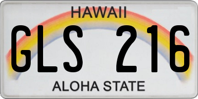 HI license plate GLS216