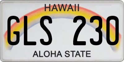 HI license plate GLS230