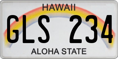 HI license plate GLS234