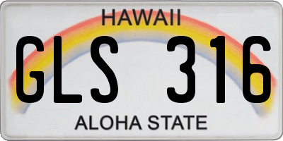 HI license plate GLS316