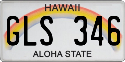 HI license plate GLS346