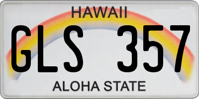 HI license plate GLS357