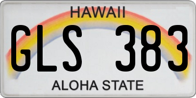 HI license plate GLS383