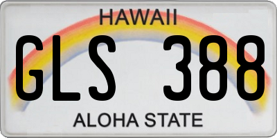 HI license plate GLS388