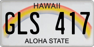 HI license plate GLS417