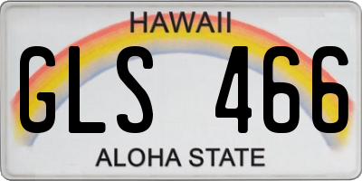 HI license plate GLS466