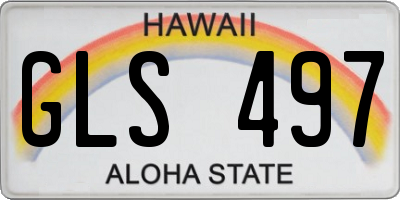 HI license plate GLS497