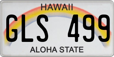 HI license plate GLS499
