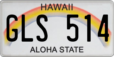 HI license plate GLS514