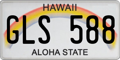 HI license plate GLS588