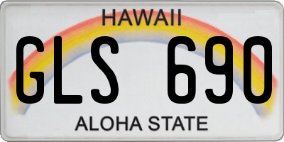 HI license plate GLS690