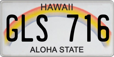 HI license plate GLS716