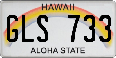 HI license plate GLS733