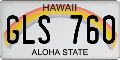HI license plate GLS760
