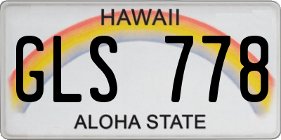 HI license plate GLS778
