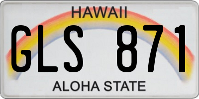 HI license plate GLS871