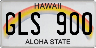 HI license plate GLS900