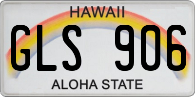 HI license plate GLS906