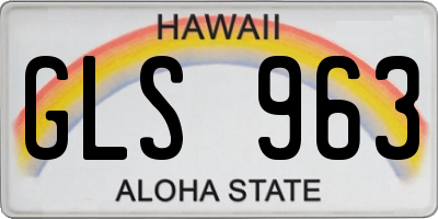 HI license plate GLS963