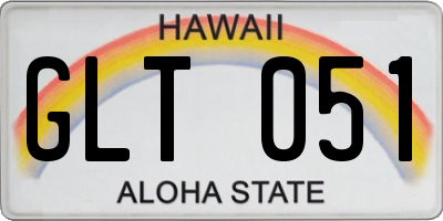 HI license plate GLT051